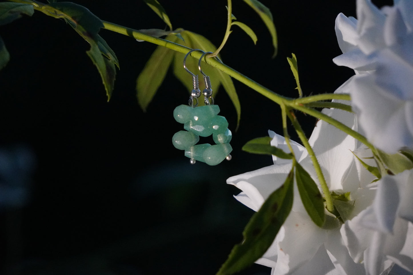 Earrings Green Aventurin