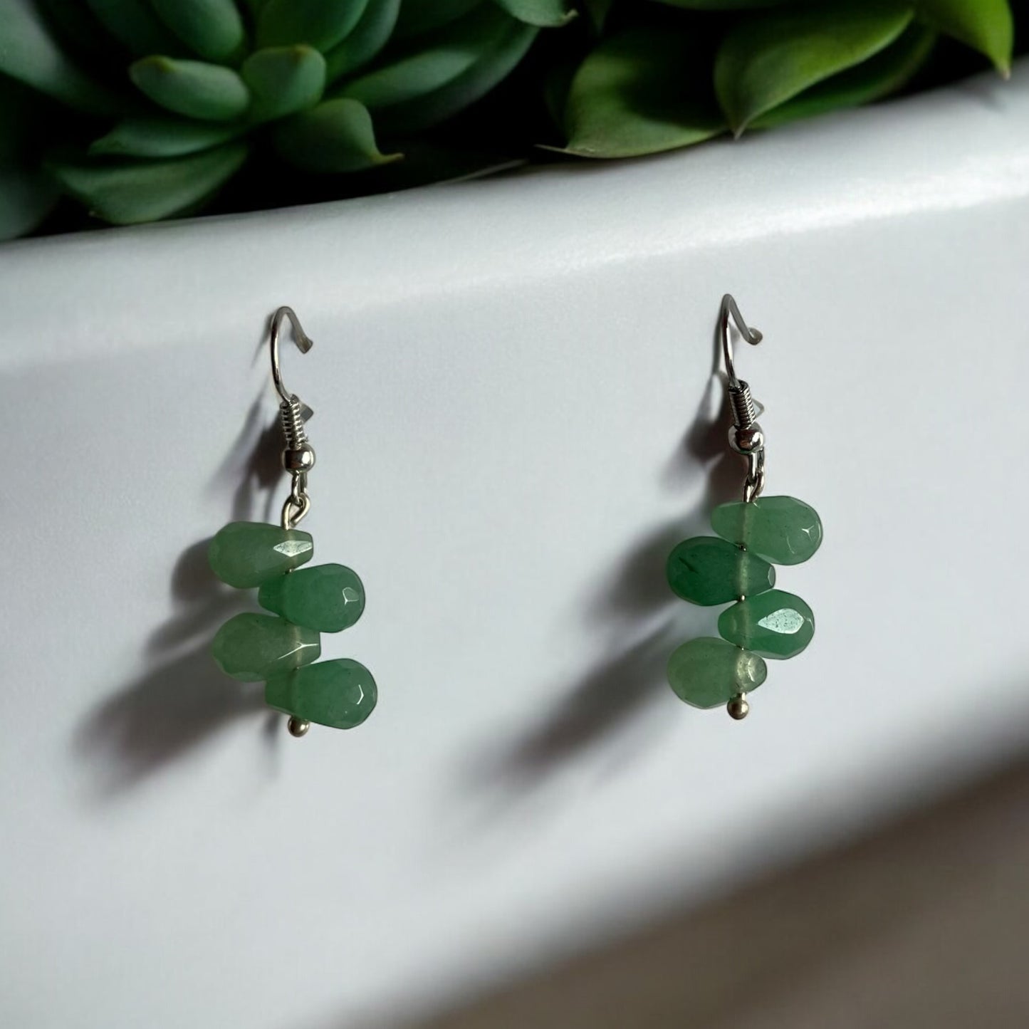 Earrings Green Aventurin