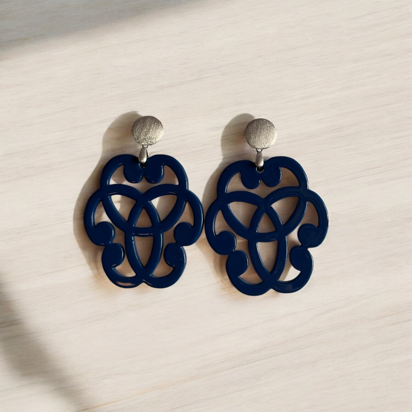 Blue Resin Earrings